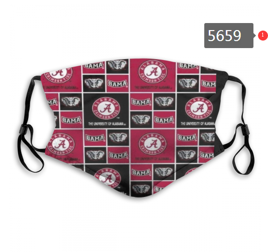 2020 NCAA Alabama Crimson Tide #5 Dust mask with filter->nhl dust mask->Sports Accessory